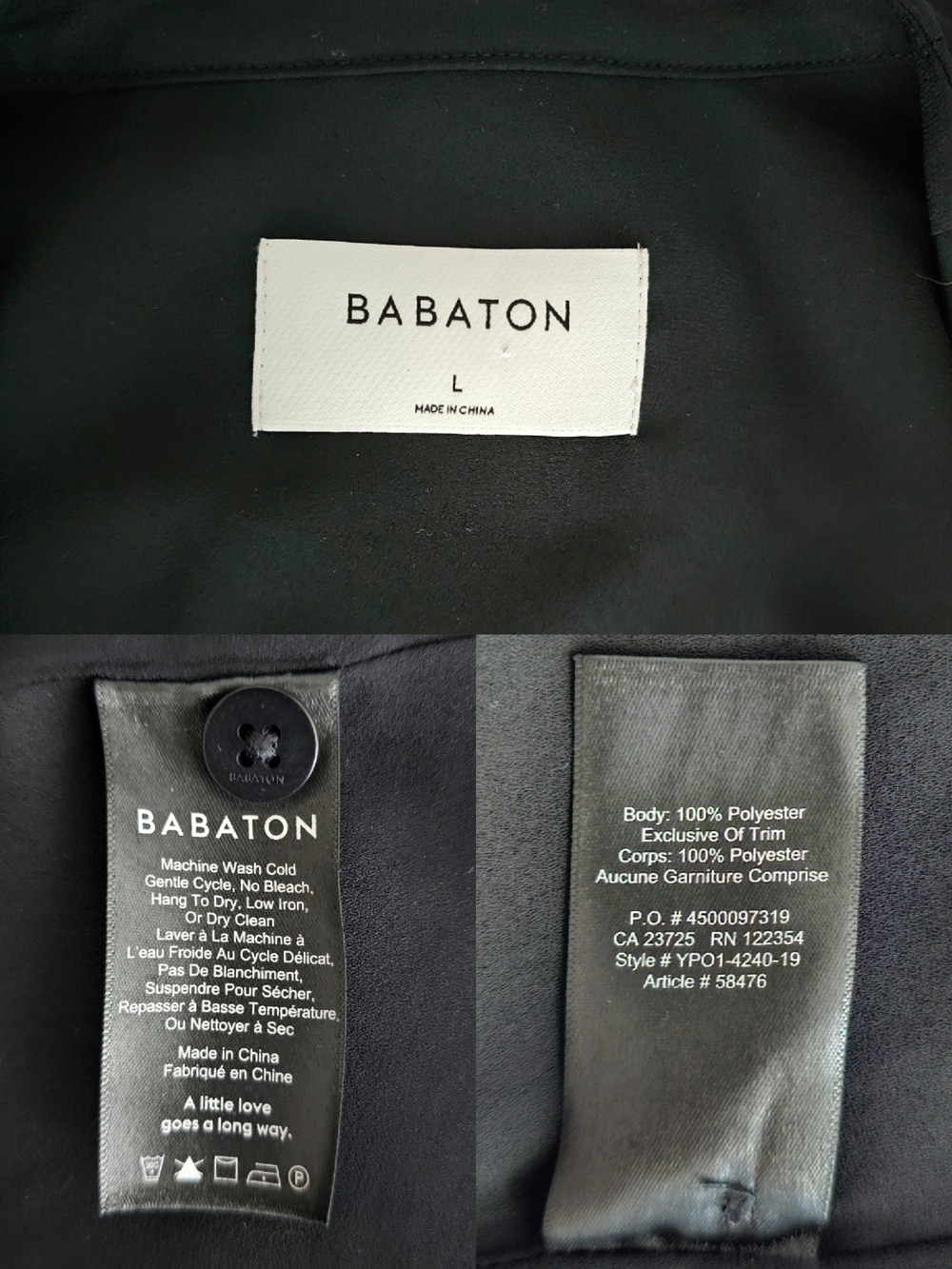 Aritzia Babaton Black Flowy Trench Coat with Belt - Picture 11 of 16